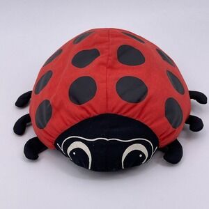 Angelitos 1991 Ladybug Stuffed Plush Animal Handmade El Salvador Red Black 9.5"
